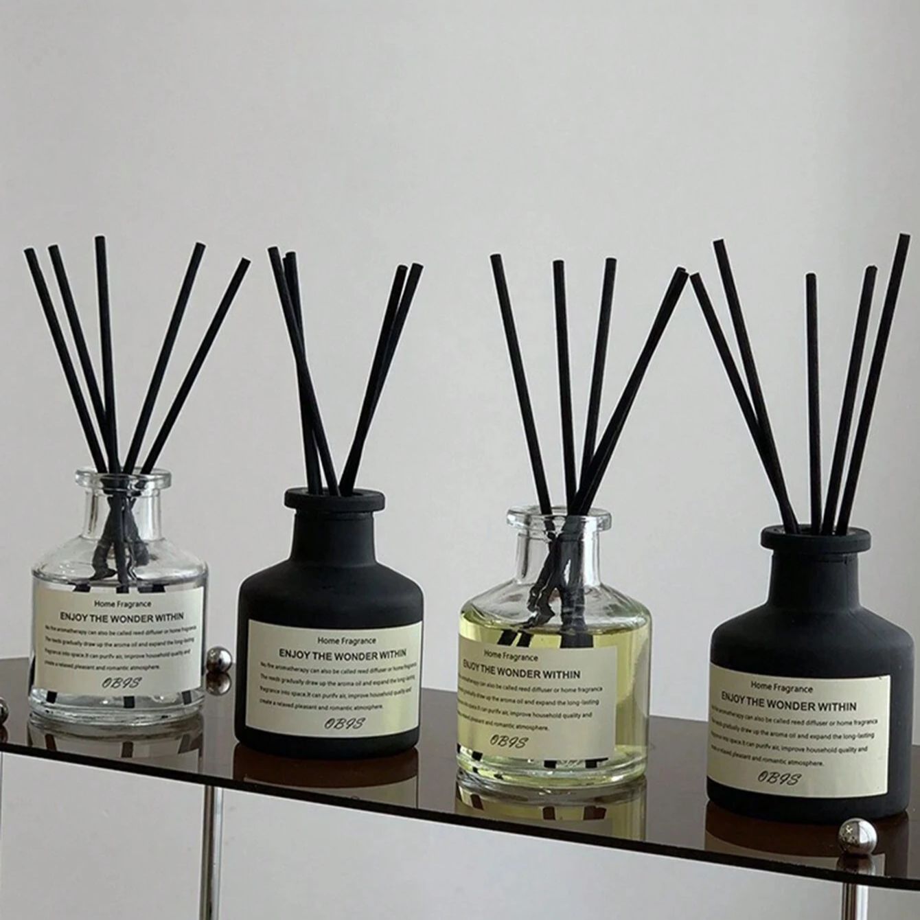 Home Fragrance Jasmine Diffuser - 50ml Flameless 홈 향수 룸 Flameless