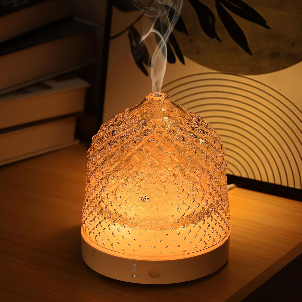 Home Fragrance And Diffuser - 전기 유리 초음파 아로마 디퓨저 200ML