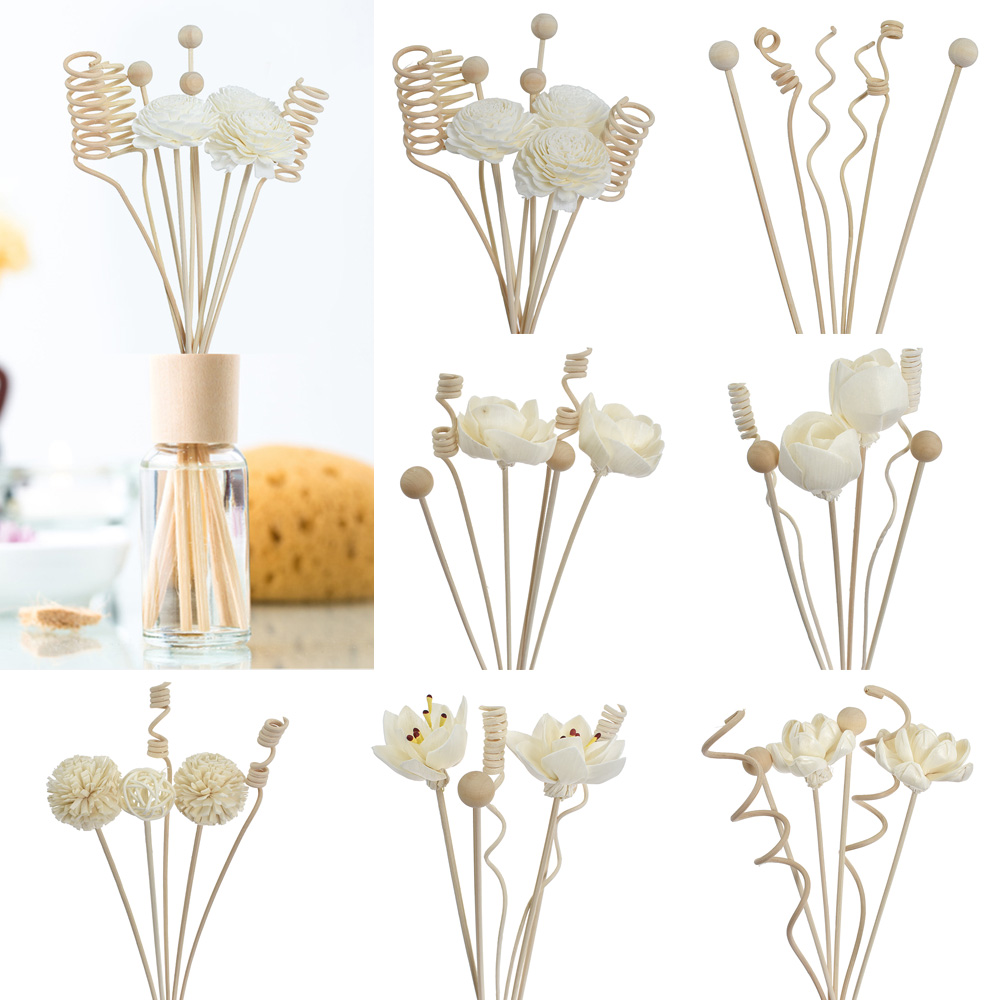 Home Fragrance London - 6PCS/8PCS/9PCS 인공 꽃 등나무 리드 향수