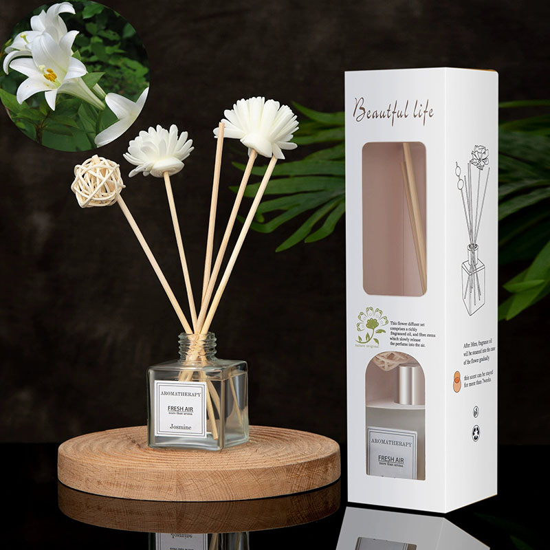 Home Fragrance Jasmine Diffuser - 50ml 홈 아로마테라피 리드 디퓨저 세트,