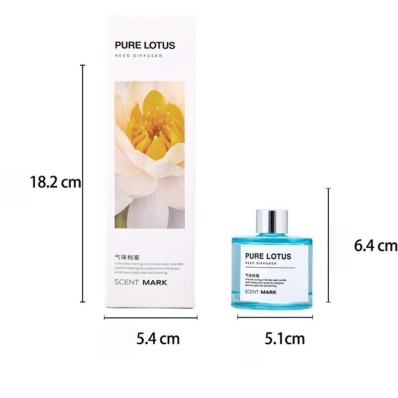 50ML 리드 디퓨저 세트 로터스 자스민 로즈 오일 무 - Home Fragrance Jasmine Diffuser 리뷰 및 가격